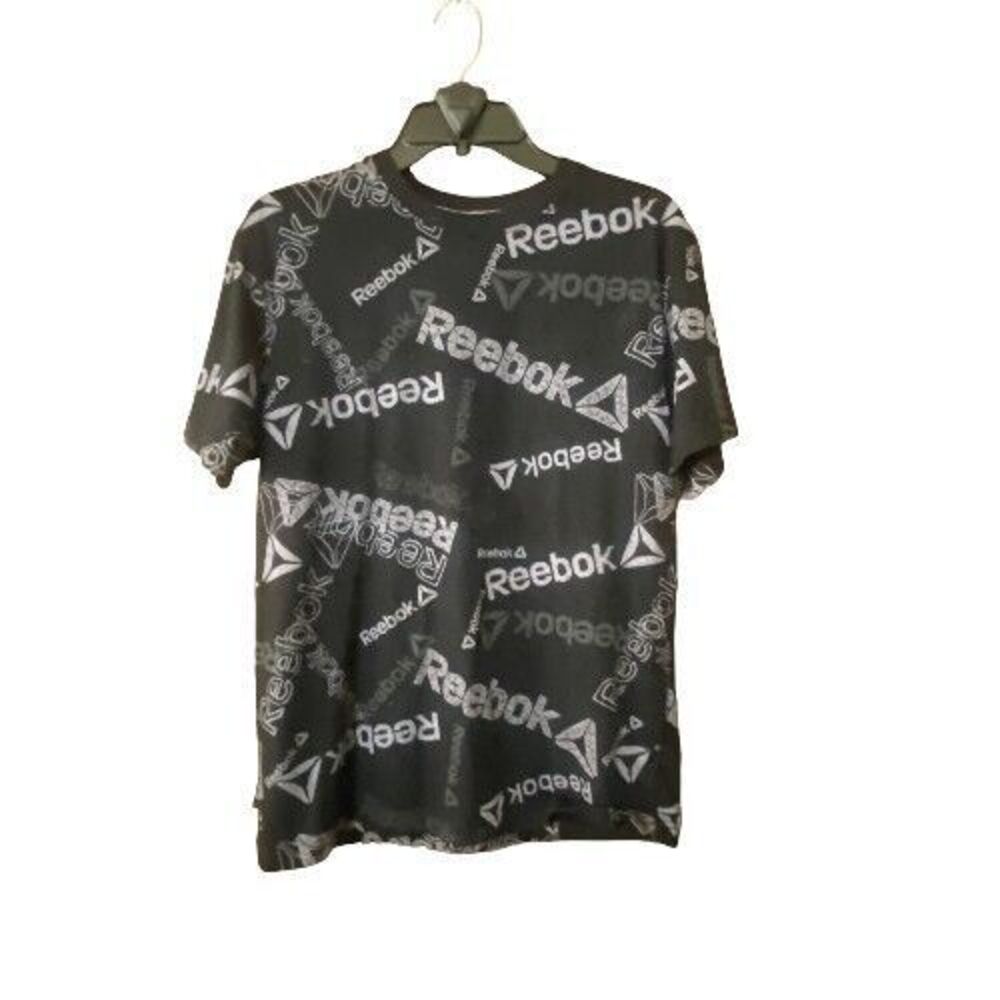 Reebok Athletic Shirt Mens Size Small Tshirt Short Sleeve Black Reebok Logo
